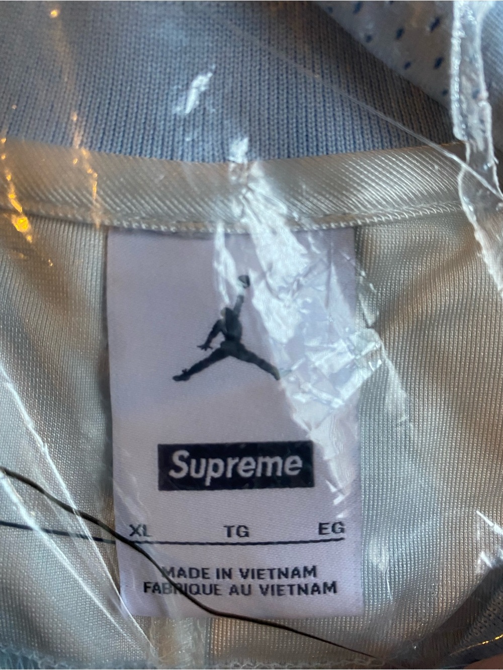 Supreme / Jordan Warm Up Jersey “Light Blue” XL - Picture 5 of 10